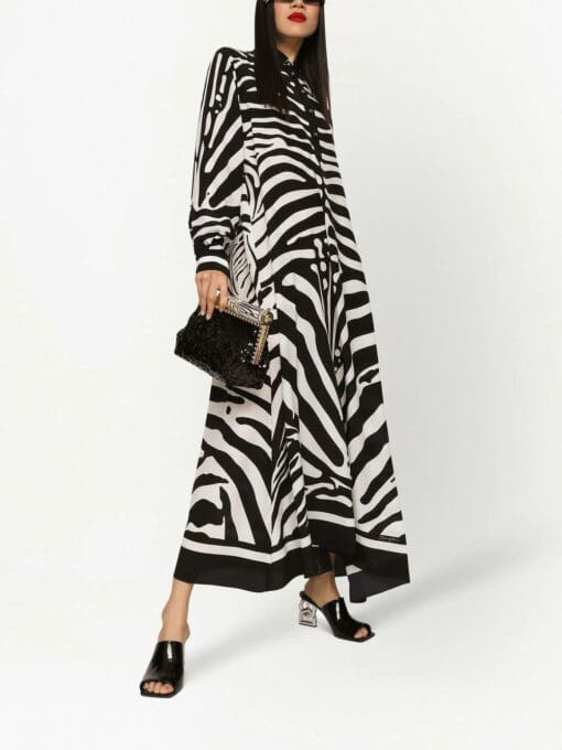 Dolce & Gabbana  zebra print crêpe de chine kaftan - Image 2