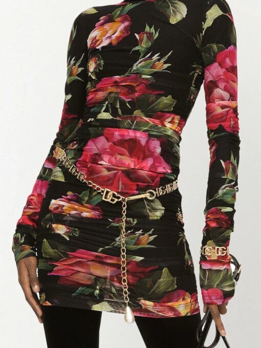 Dolce & Gabbana  floral-print minidress - Image 3