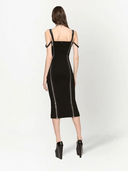 Dolce & Gabbana  zip-detail sleeveless midi dress - Image 4