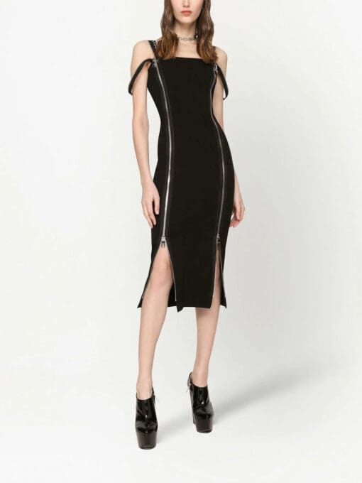 Dolce & Gabbana  zip-detail sleeveless midi dress - Image 3