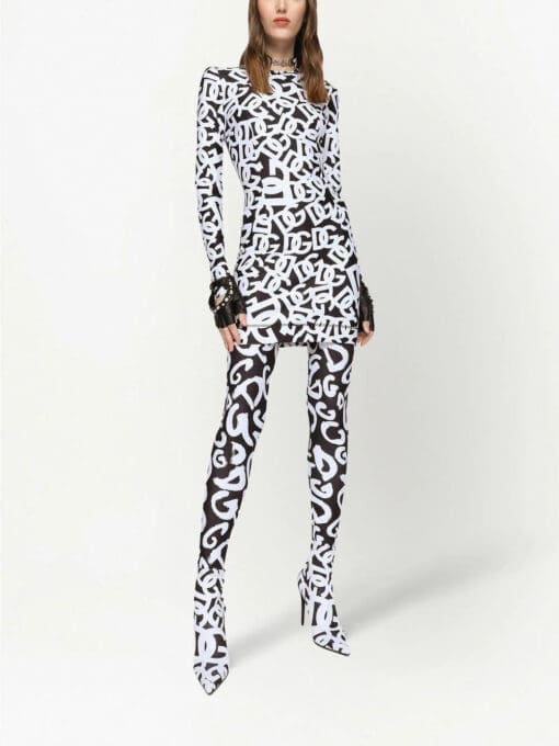 Dolce & Gabbana  logo-print bodycon dress - Image 2