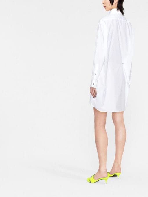 Off-White  logo-embroidered shirt dress - Image 3