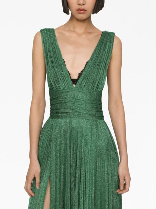 Dolce & Gabbana  ruched lamé-effect dress - Image 4