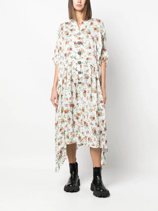 Balenciaga  floral-print midi dress - Image 2