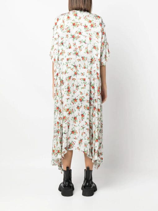 Balenciaga  floral-print midi dress - Image 4