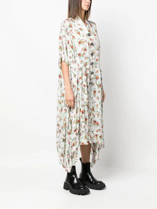 Balenciaga  floral-print midi dress - Image 3