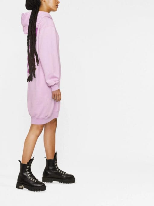 Off-White  logo-print hooded dress - Image 3