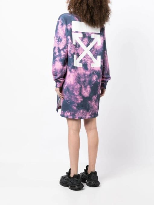 Off-White  Arrows tie-dye sweatshirt dress - Image 4