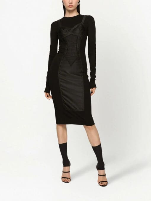 Dolce & Gabbana  trompe l'oeil-detailed sheath dress - Image 3