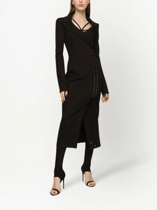 Dolce & Gabbana  lace-up detail blazer dress - Image 3