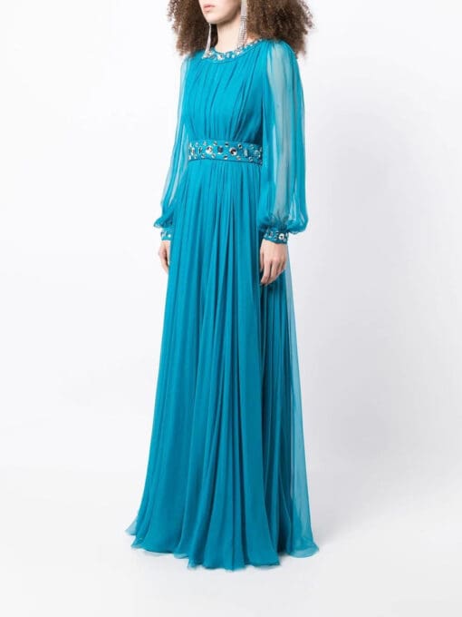 Dolce & Gabbana  Silk Chiffon rhinestone-embellished gown - Image 3