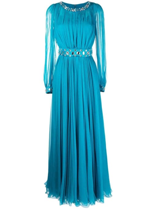 Dolce & Gabbana  Silk Chiffon rhinestone-embellished gown