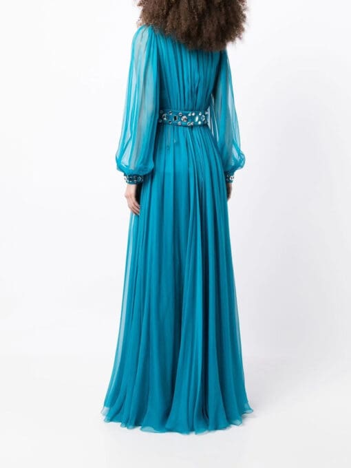 Dolce & Gabbana  Silk Chiffon rhinestone-embellished gown - Image 4