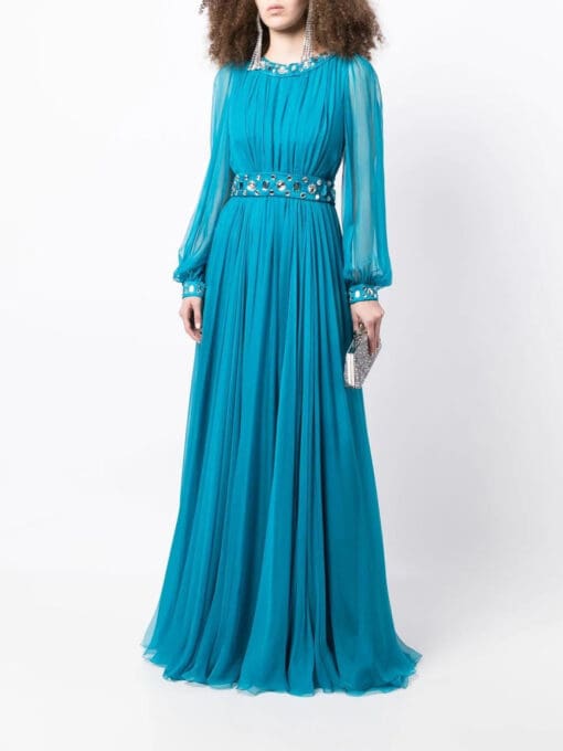 Dolce & Gabbana  Silk Chiffon rhinestone-embellished gown - Image 2