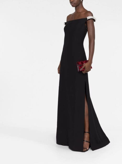 Valentino Garavani  off-shoulder slit-detail dress - Image 2