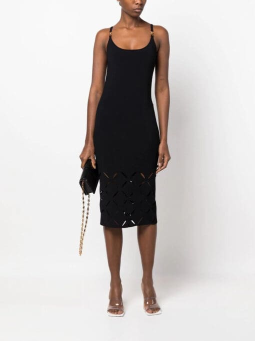 Versace  Medusa-plaque cut-out midi dress - Image 2