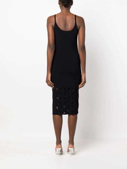 Versace  Medusa-plaque cut-out midi dress - Image 4