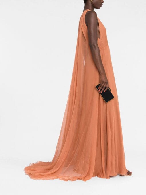 Valentino Garavani  V-neck silk gown - Image 4