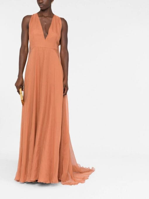 Valentino Garavani  V-neck silk gown - Image 2