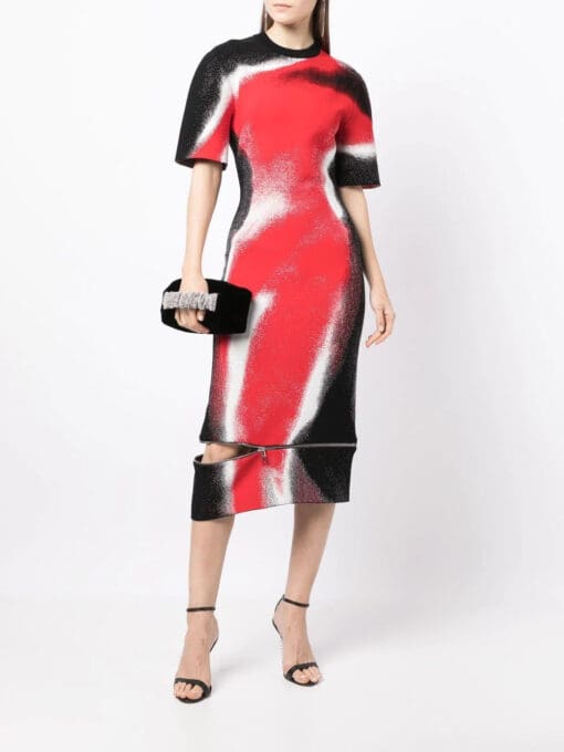 Alexander McQueen  Mushroom Spore-print midi dress - Image 2