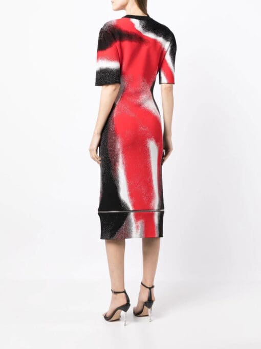 Alexander McQueen  Mushroom Spore-print midi dress - Image 4