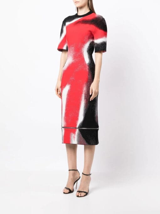 Alexander McQueen  Mushroom Spore-print midi dress - Image 3