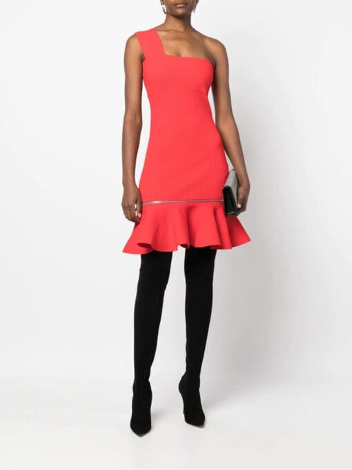 Alexander McQueen  one-shoulder ruffle-hem dress - Image 2