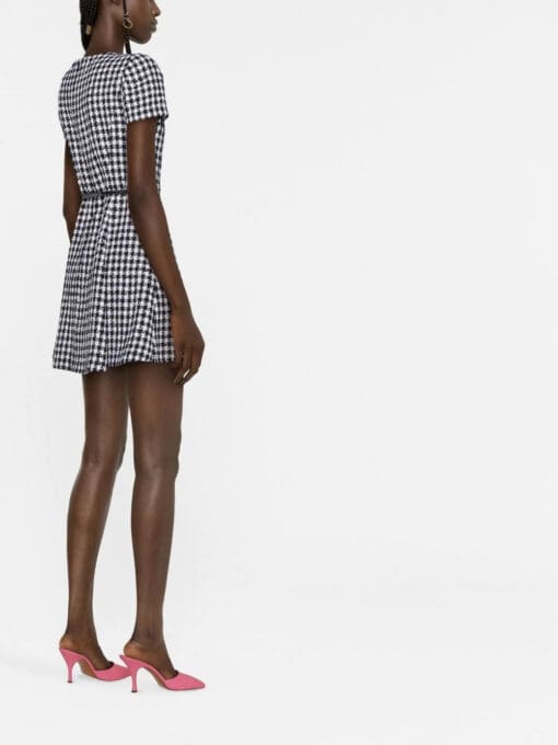 Versace  belted houndstooth dress - Image 3