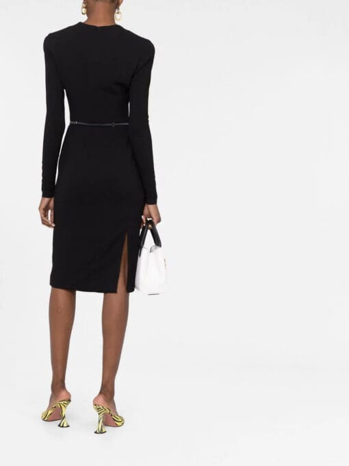 Versace  Medusa belted midi dress - Image 4