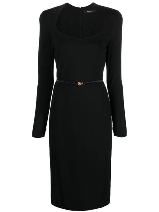 Versace  Medusa belted midi dress