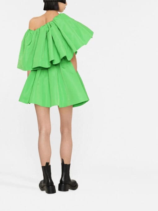 Alexander McQueen  ruffle-shoulder mini dress - Image 4