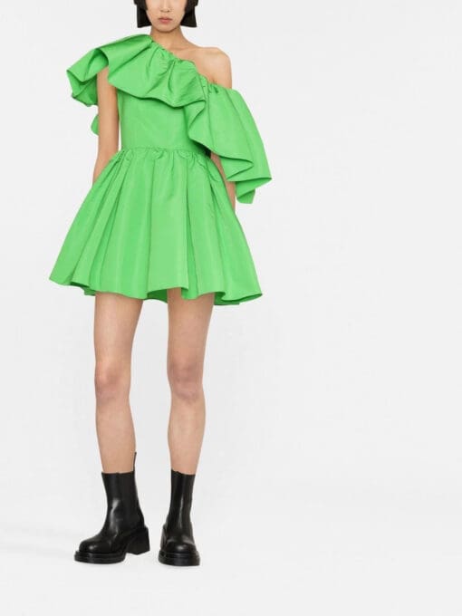 Alexander McQueen  ruffle-shoulder mini dress - Image 2