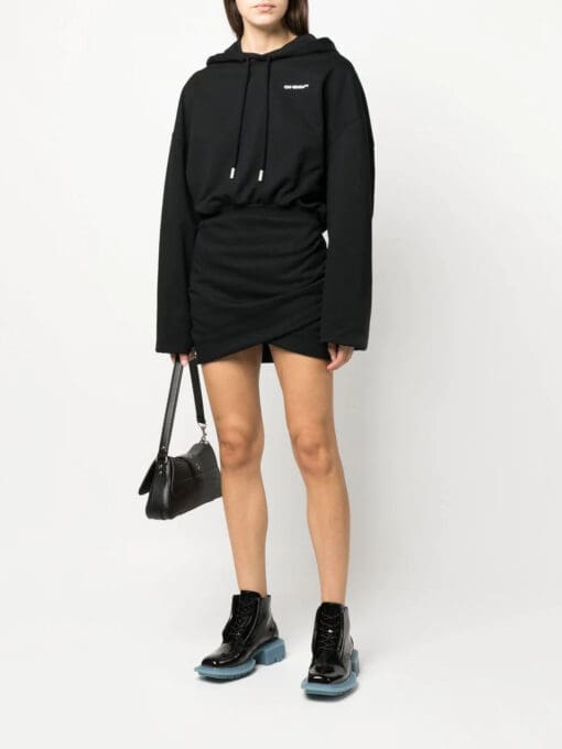 Off-White  logo-embroidered hoodie dress - Image 2