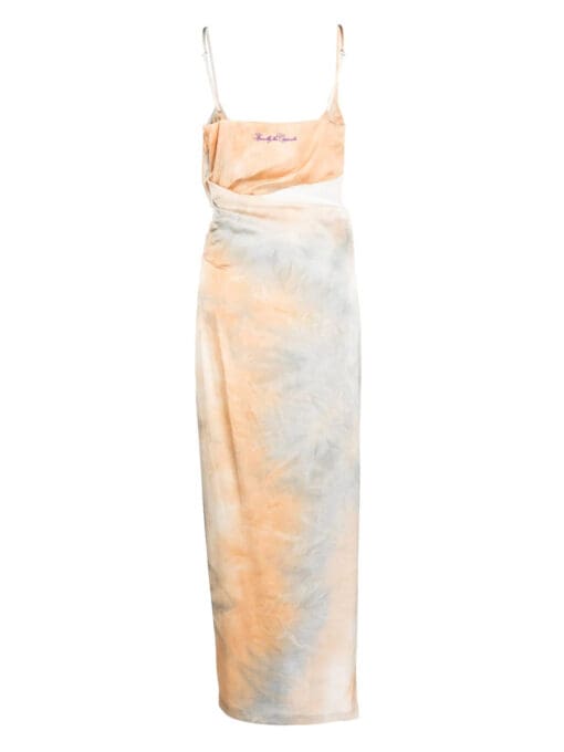 Off-White  tie-dye draped slip dress - Image 2