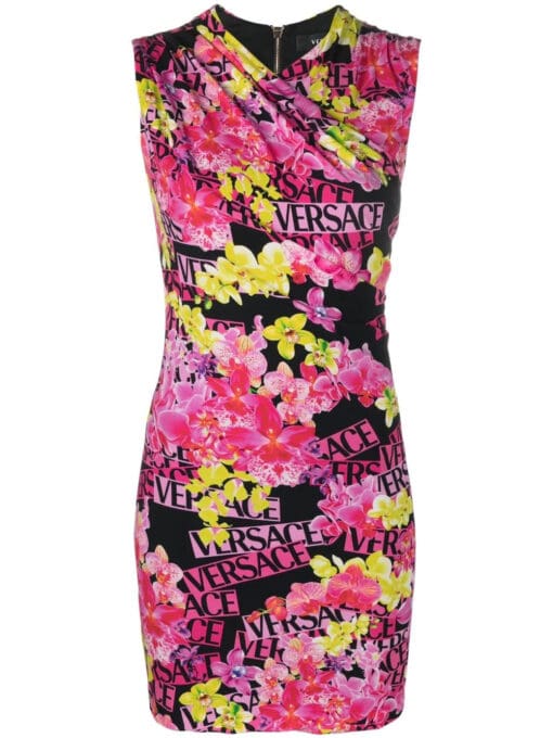 Versace  floral-print mini dress