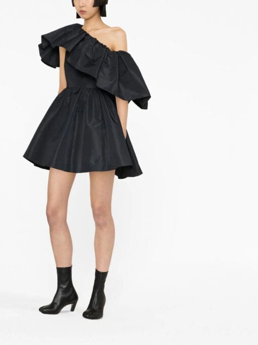 Alexander McQueen  ruffle-shoulder mini dress - Image 3