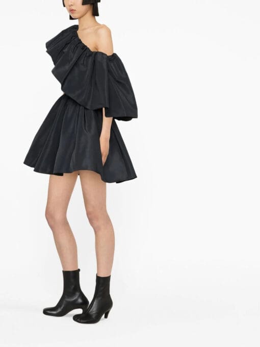 Alexander McQueen  ruffle-shoulder mini dress - Image 4