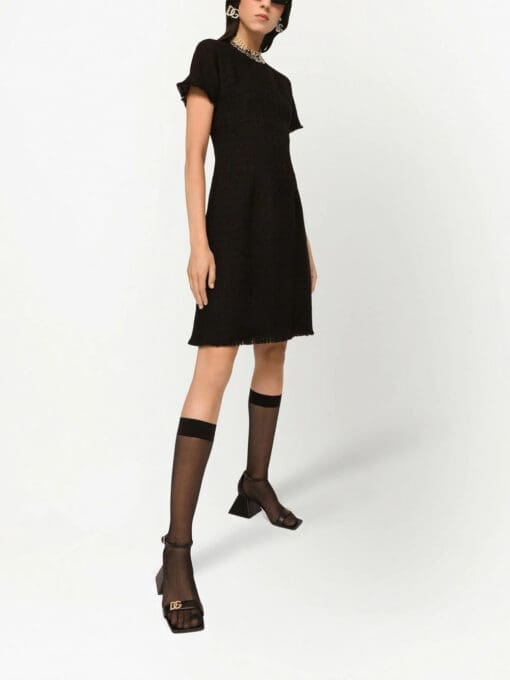 Dolce & Gabbana  short-sleeve tweed minidress - Image 2