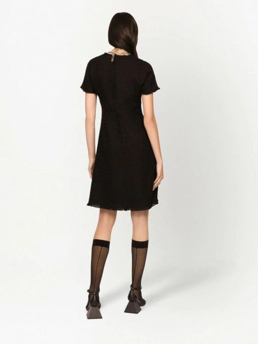 Dolce & Gabbana  short-sleeve tweed minidress - Image 4