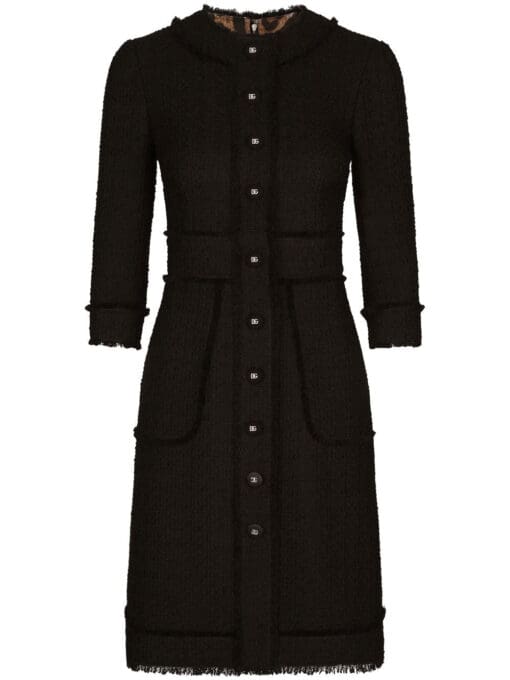 Dolce & Gabbana  button-front crew-neck dress