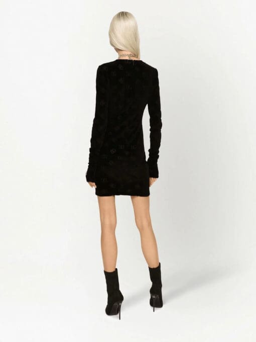 Dolce & Gabbana  thumhole-cuff long-sleeve dress - Image 4