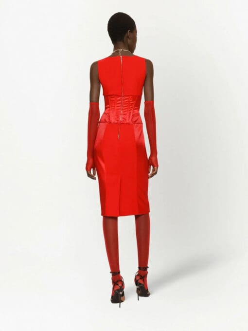 Dolce & Gabbana  panelled sleeveless midi dress - Image 4