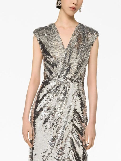 Dolce & Gabbana  draped sequin-embellished dress - Image 3