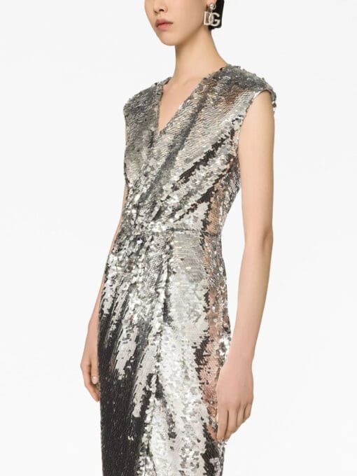 Dolce & Gabbana  draped sequin-embellished dress - Image 5