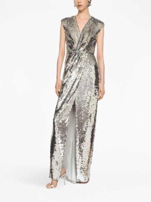 Dolce & Gabbana  draped sequin-embellished dress - Image 2