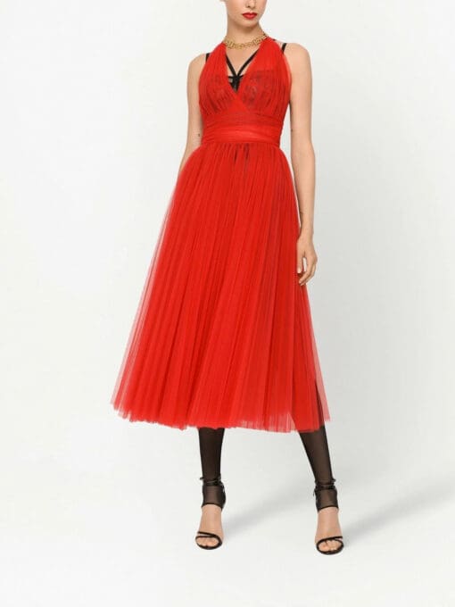 Dolce & Gabbana  tulle halterneck midi dress - Image 3