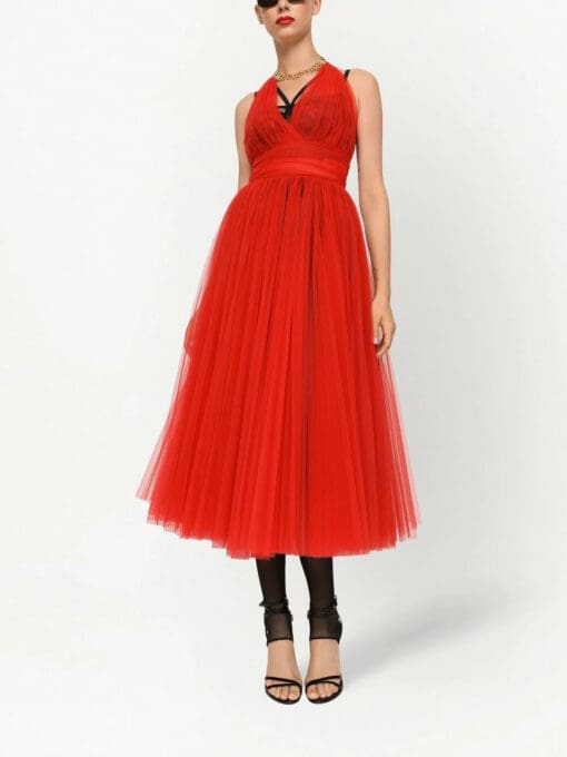 Dolce & Gabbana  tulle halterneck midi dress - Image 2