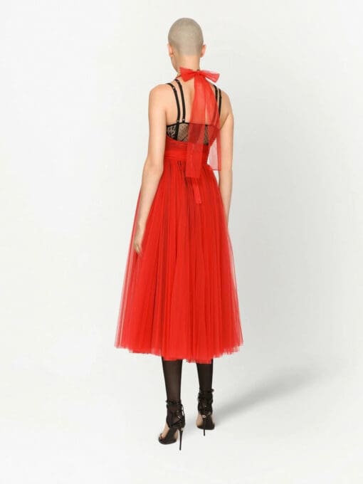 Dolce & Gabbana  tulle halterneck midi dress - Image 4