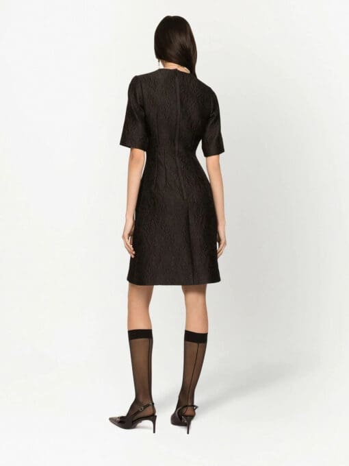 Dolce & Gabbana  brocade logo flared dress - Image 4