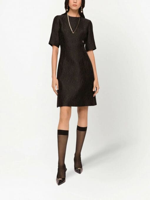 Dolce & Gabbana  brocade logo flared dress - Image 3